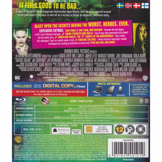 Suicide Squad Extended Cut Blu-Ray (Begagnad)