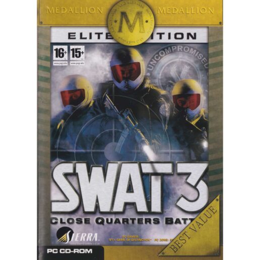 SWAT 3 Close Quarters Battle PC CD Medallion Best Value (Begagnad)