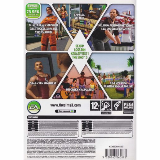 The Sims 3 PC DVD Swedish (Begagnad)