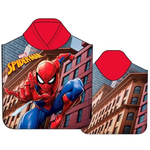 Marvel Spiderman microfiber poncho towel