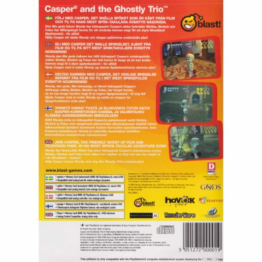 Casper and the Ghostly Trio Playstation 2 PS2 Nordic (Begagnad)