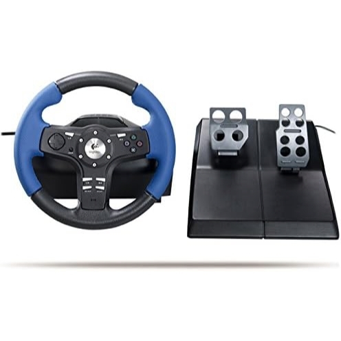 Logitech V-Rally Force Feedback Racing Wheel Playstation 2 (Begagnad)