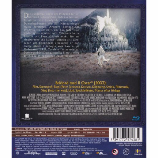 Sagan om Konungens Återkomst Härskarringen Blu-Ray (Begagnad)