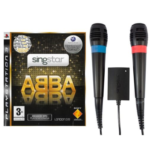 Singstar Mikrofoner + Singstar ABBA Playstation 2 (Begagnad)