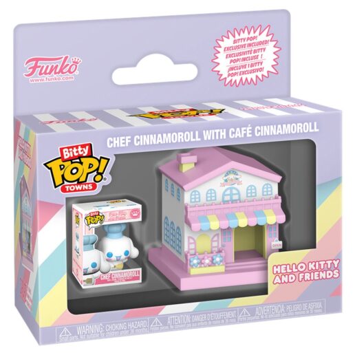 Bitty POP figure Town Hello Kitty and Friends Chef Cinnamoroll With Cafe Cinnamoroll