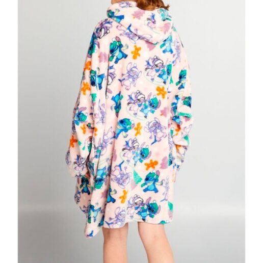 Disney Stitch oversize sweatshirt coat adult coral