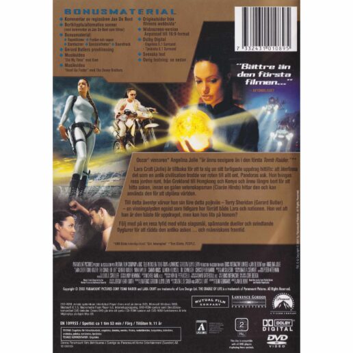 Lara Croft Tomb Raider The Cradle of Life DVD (Begagnad)