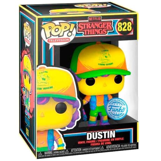 POP figure Stranger Things Dustin in Beef Black Light Exclusive