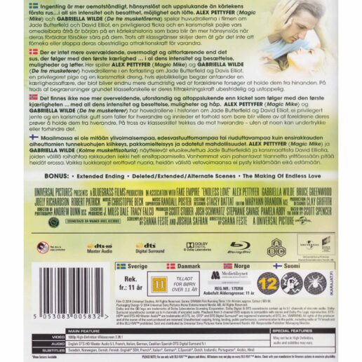 Endless Love Blu-Ray (Begagnad)