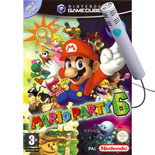Mario Party 6 + Mikrofon Nintendo Gamecube (Begagnad)
