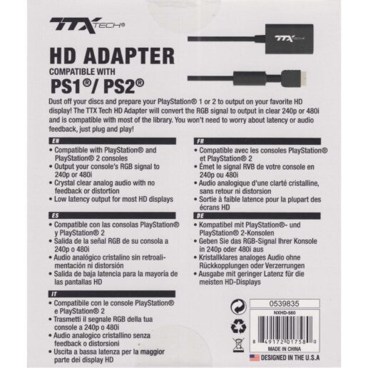 TTX Tech HD Adapter Playstation 1 & 2