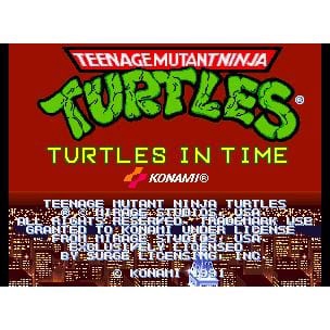 Turtles IV Turtles in Time Super Nintendo SNES IMPORT (Begagnad)