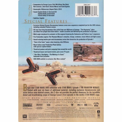 Star Wars Episode I The Phanton Menace DVD (Begagnad)