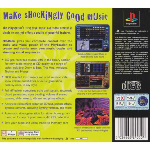Music Playstation 1 PS1 Nordic (Begagnad)