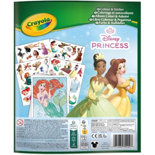 Crayola Disney Princess Colouring Book + Stickers Set