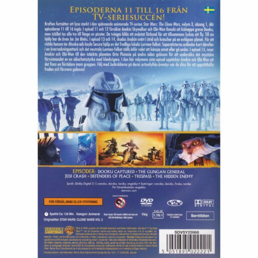 Star Wars The Clone Wars Säsong 1 Volym 3 DVD (Begagnad)