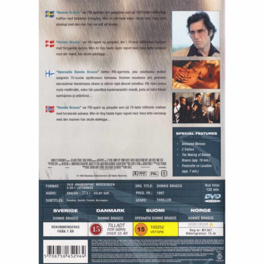 Donnie Brasco DVD (Begagnad)