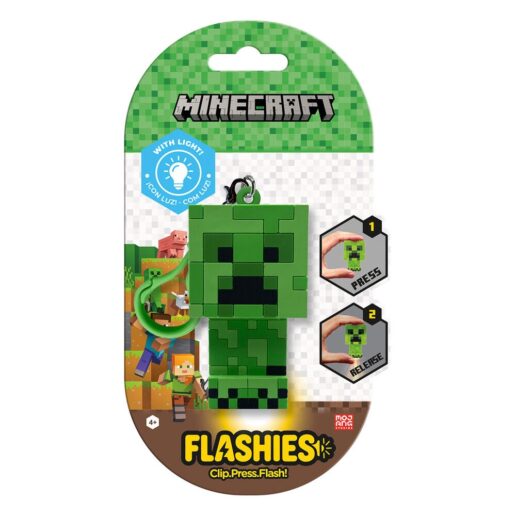 Flashies Minecraft 3D keychain with led flashlight