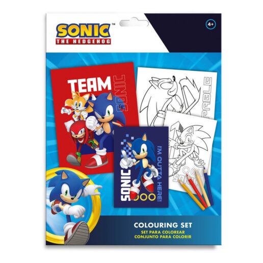 Sonic the Hedgehog colouring set with notebook