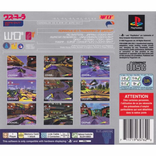 WipeOut Playstation 1 PS1 (Begagnad)
