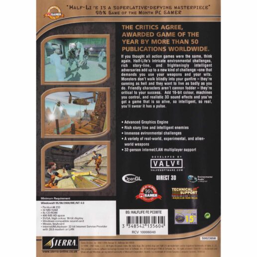 Half-Life PC CD Best Seller Series (Begagnad)