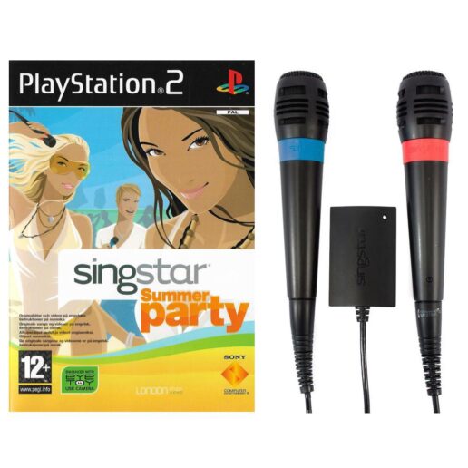 Singstar Mikrofoner + Singstar Summer Party Playstation 2 (Begagnad)