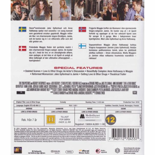 Love & Other Drugs Blu-Ray (Begagnad)