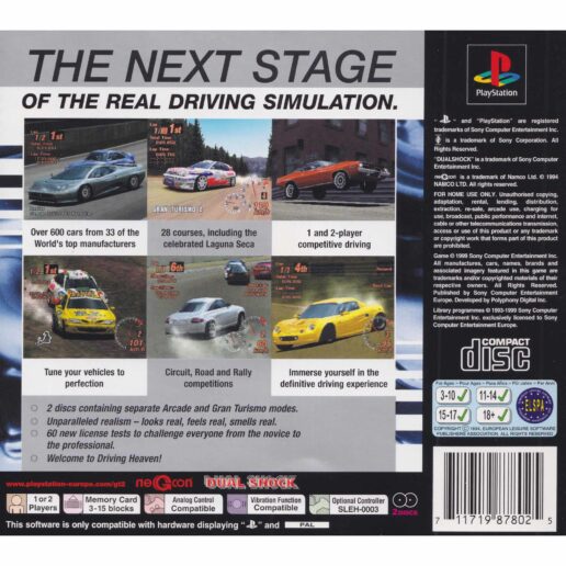 Gran Turismo 2 Playstation 1 PS1 (Begagnad)