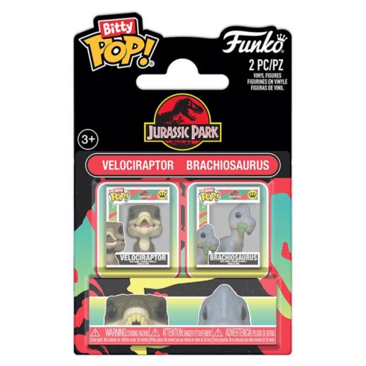 Bitty POP pack 2 figures Jurassic Park Velociraptor & Brachiosaurus
