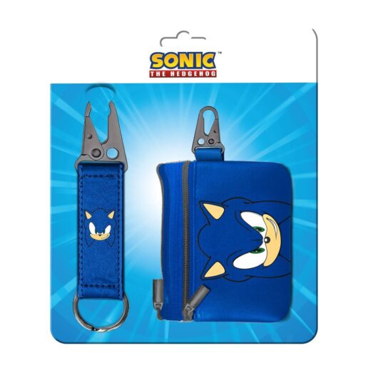 Sonic the Hedgehog keyring + purse set
