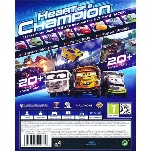 Disney Cars 3 Driven to Win Playstation 4 PS4 (Begagnad)