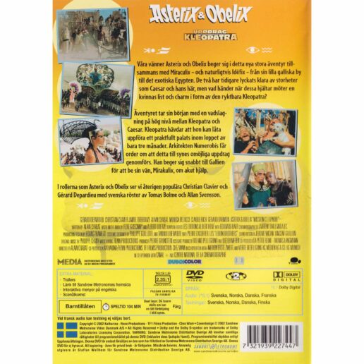 Asterix & Obelix Uppdrag Kleopatra DVD (Begagnad)