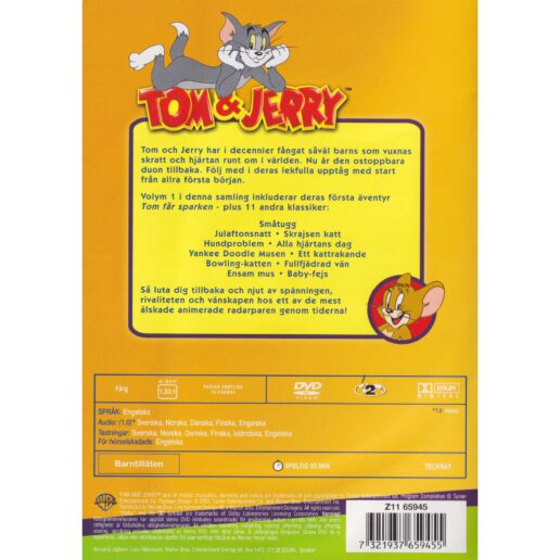 Tom & Jerry Den klassiska samlingen Volym 1 DVD (Begagnad)