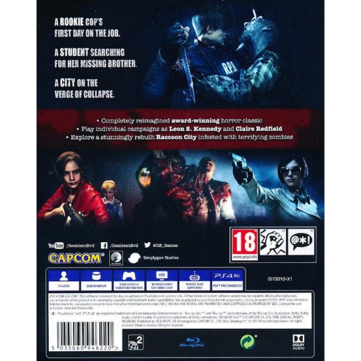 Resident Evil 2 Playstation 4 PS4