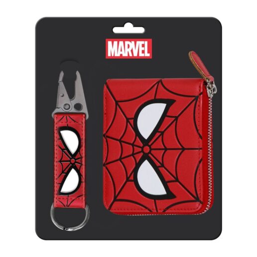 Marvel Spiderman keyring + wallet set