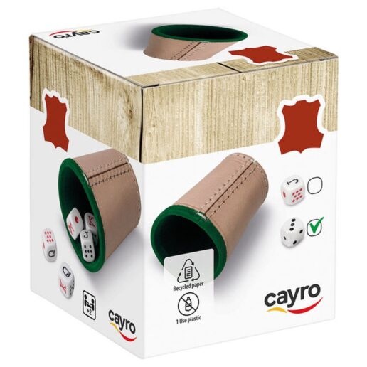 Leather Dicecup and 5 Dots dice