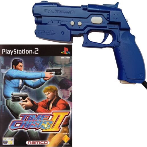 Bandai Namco NPC-106 Light Gun + Time Crisis II Playstation 2 PS2 (Begagnad)