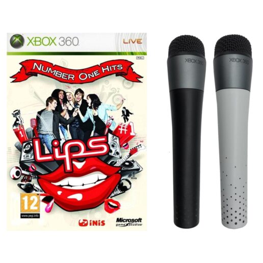 Lips Number One Hits + 2 Mikrofoner Xbox 360 (Begagnad)