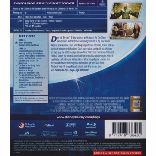 Pirates of the Caribbean Vid världens ände Blu-Ray (Begagnad)