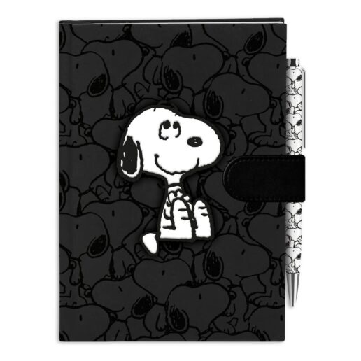 Peanuts Snoopy A5 PU notebook flocked with pen