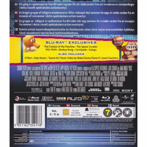 Pixels Blu-Ray (Begagnad)