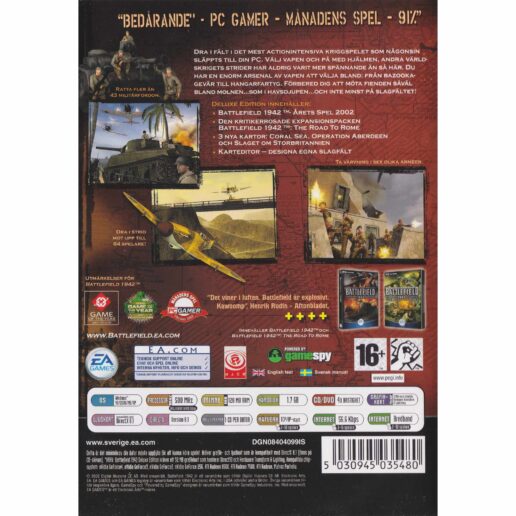 Battlefield 1942 Deluxe Edition PC CD Swedish (Begagnad)