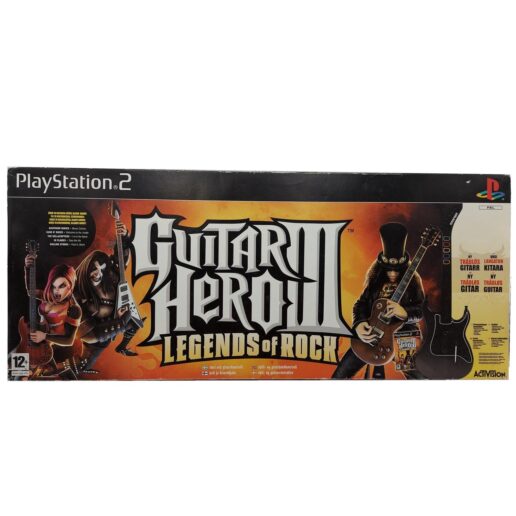 Guitar Hero Trådlös Gitarr Svart Playstation 2 PS2 (Begagnad)