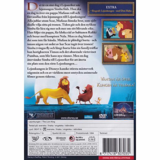 Lejonkungen Diamond Edition DVD (Begagnad)
