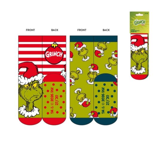 The Grinch set of 2 non-slip socks