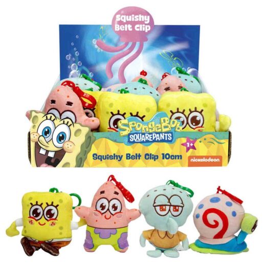 Bob Esponja assorted plush keychain