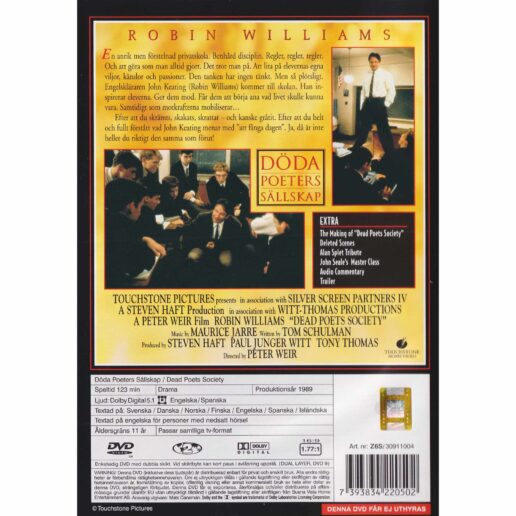 Döda poeters sällskap DVD (Begagnad)