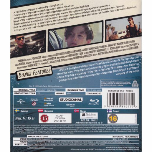 Terminator 2 Judgment Day Blu-Ray (Begagnad)