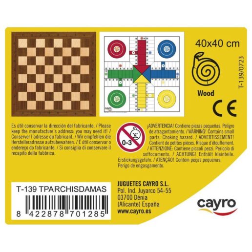 Parcheesi & Chess wooden board