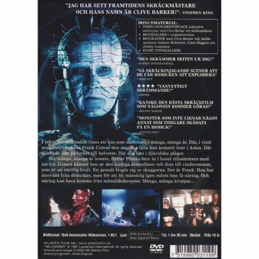 Hellraiser DVD (Begagnad)